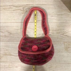 Handmade knitted wool handbag unique creation
